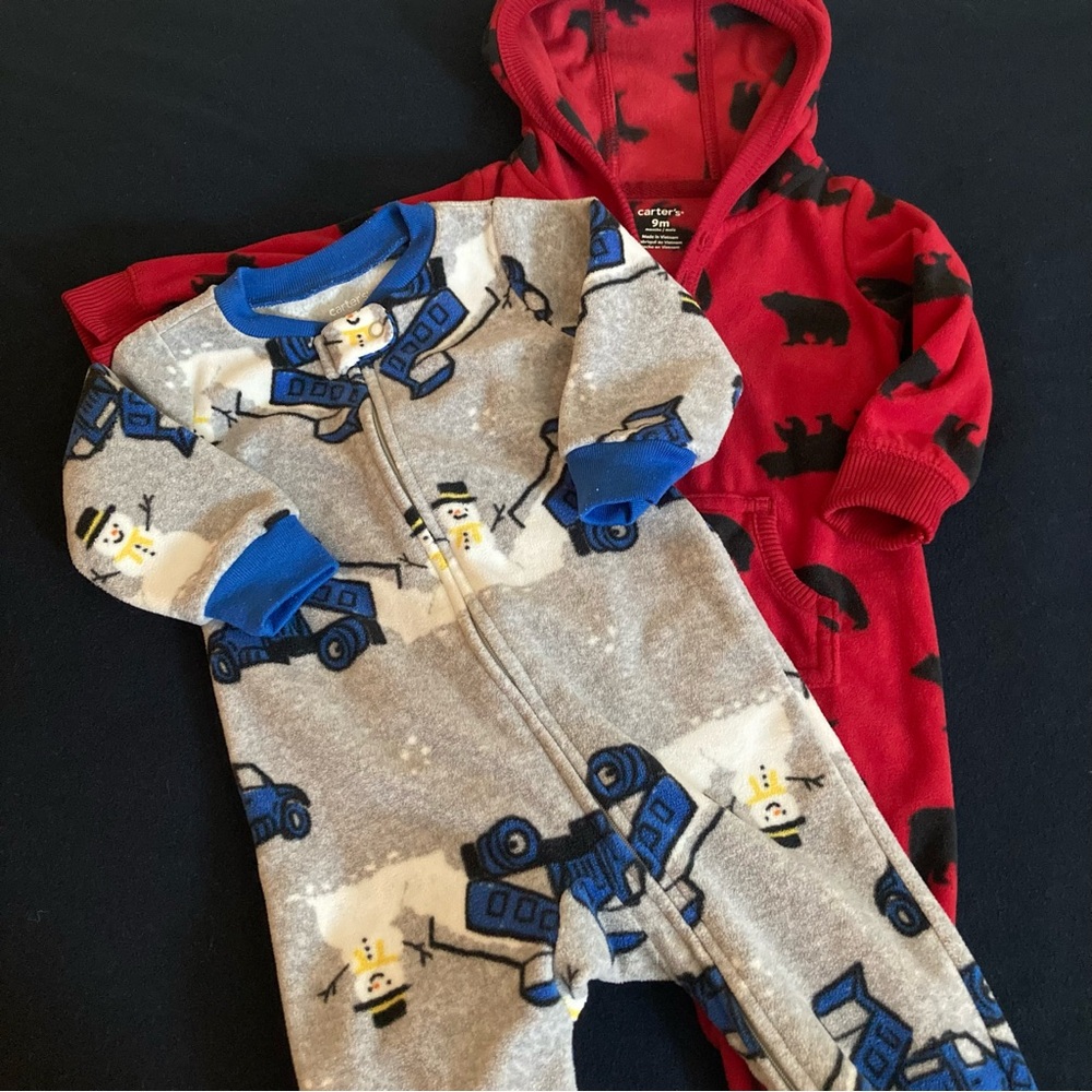 CARTERS 2 winter onesies